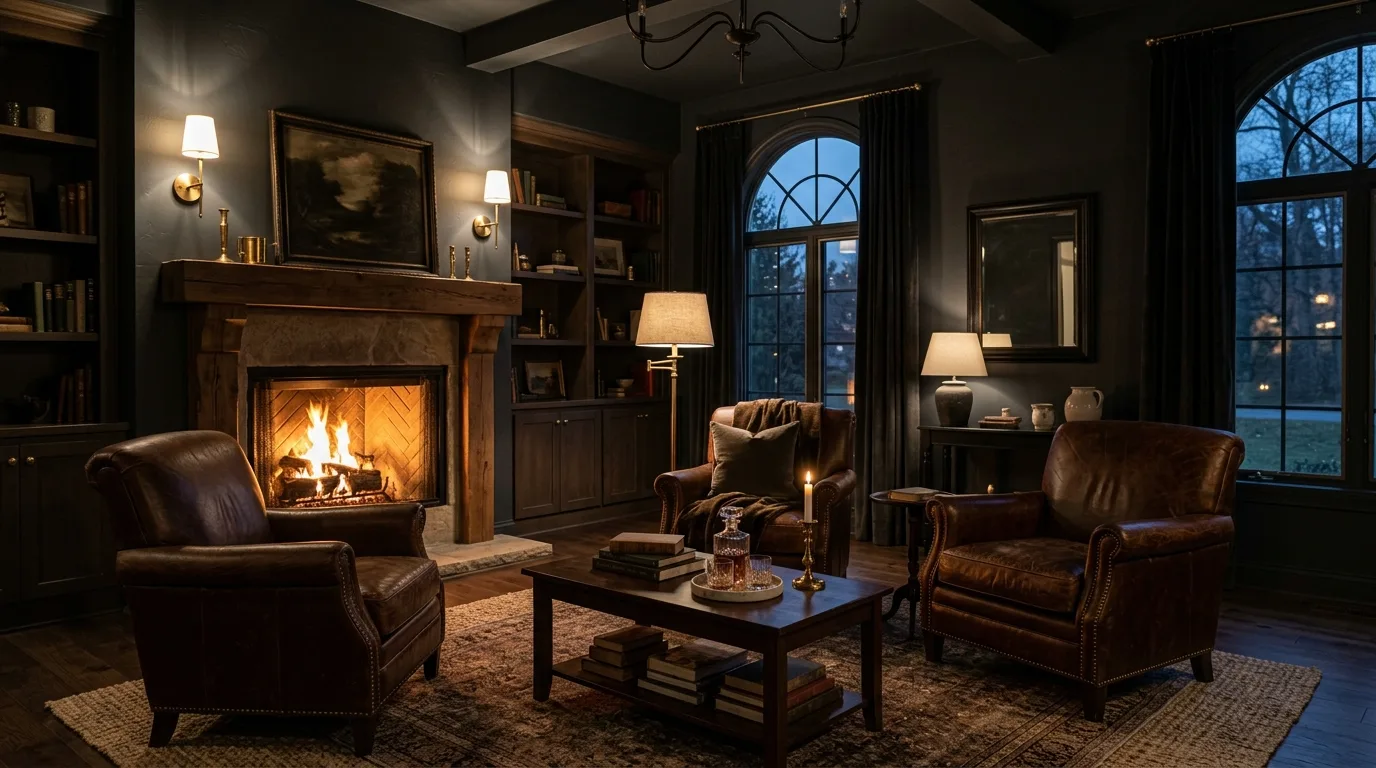 Bring in velvet boucle or wool for richer softness inspiration for a moody living room.